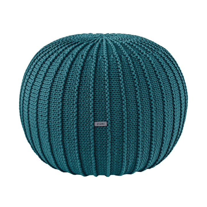 Knitted pouffe, Medium | OCEAN BLUE | R2G - Zuri House