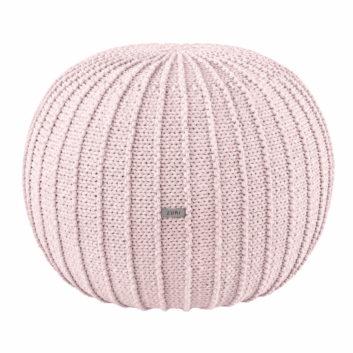 Knitted pouffe | PALE PINK - Zuri House