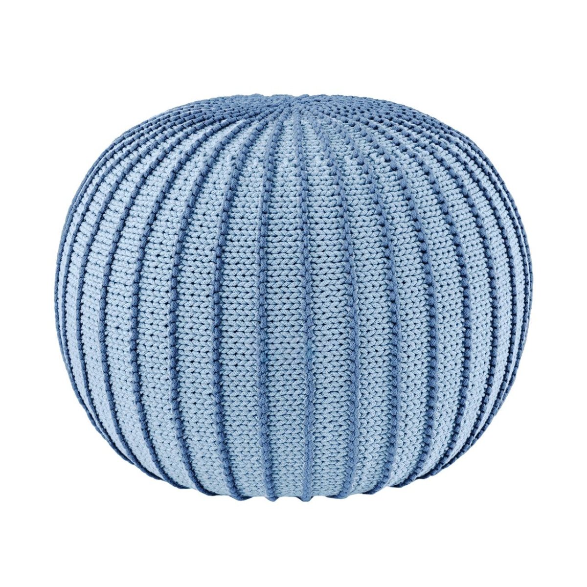 Knitted pouffe ZIGGY | BABY BLUE - Zuri House