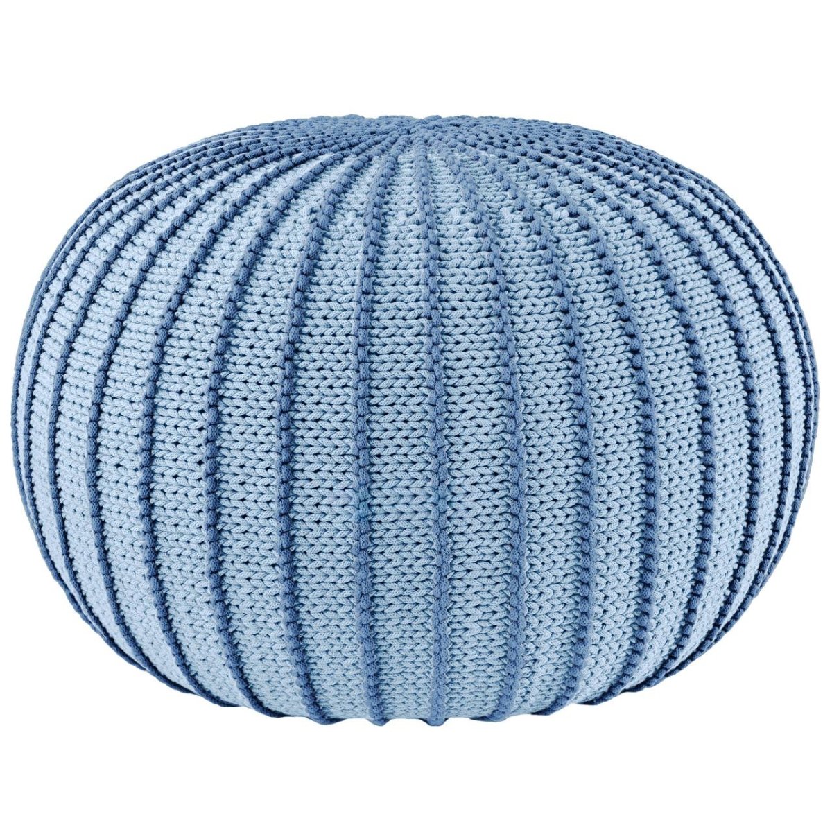 Knitted pouffe ZIGGY | BABY BLUE - Zuri House