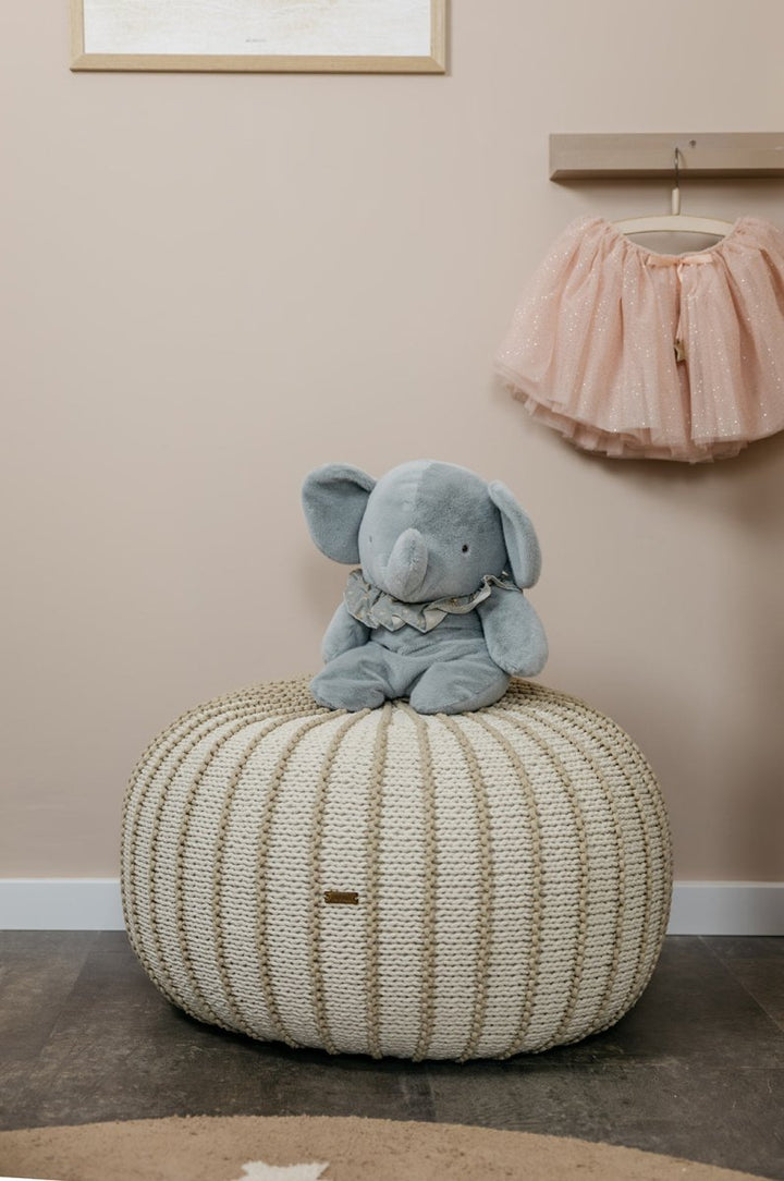 Knitted pouffe ZIGGY | BEIGE - Zuri House