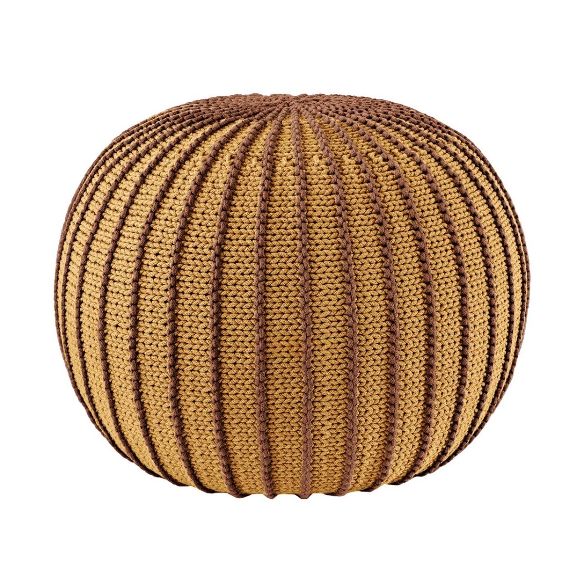 Knitted pouffe ZIGGY | CINNAMON - Zuri House