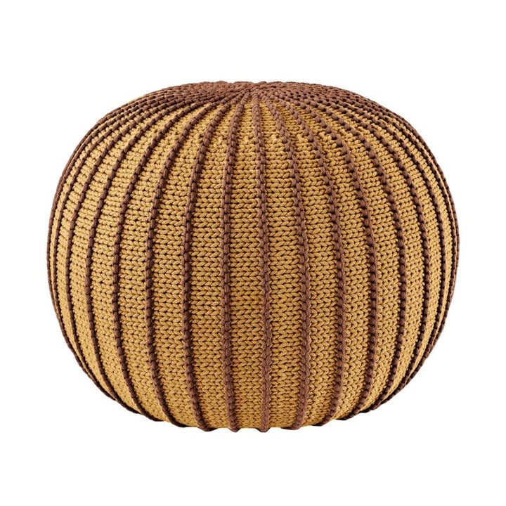 Knitted pouffe ZIGGY | CINNAMON - Zuri House