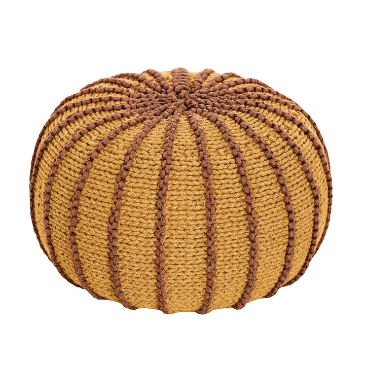 Knitted pouffe ZIGGY | CINNAMON - Zuri House