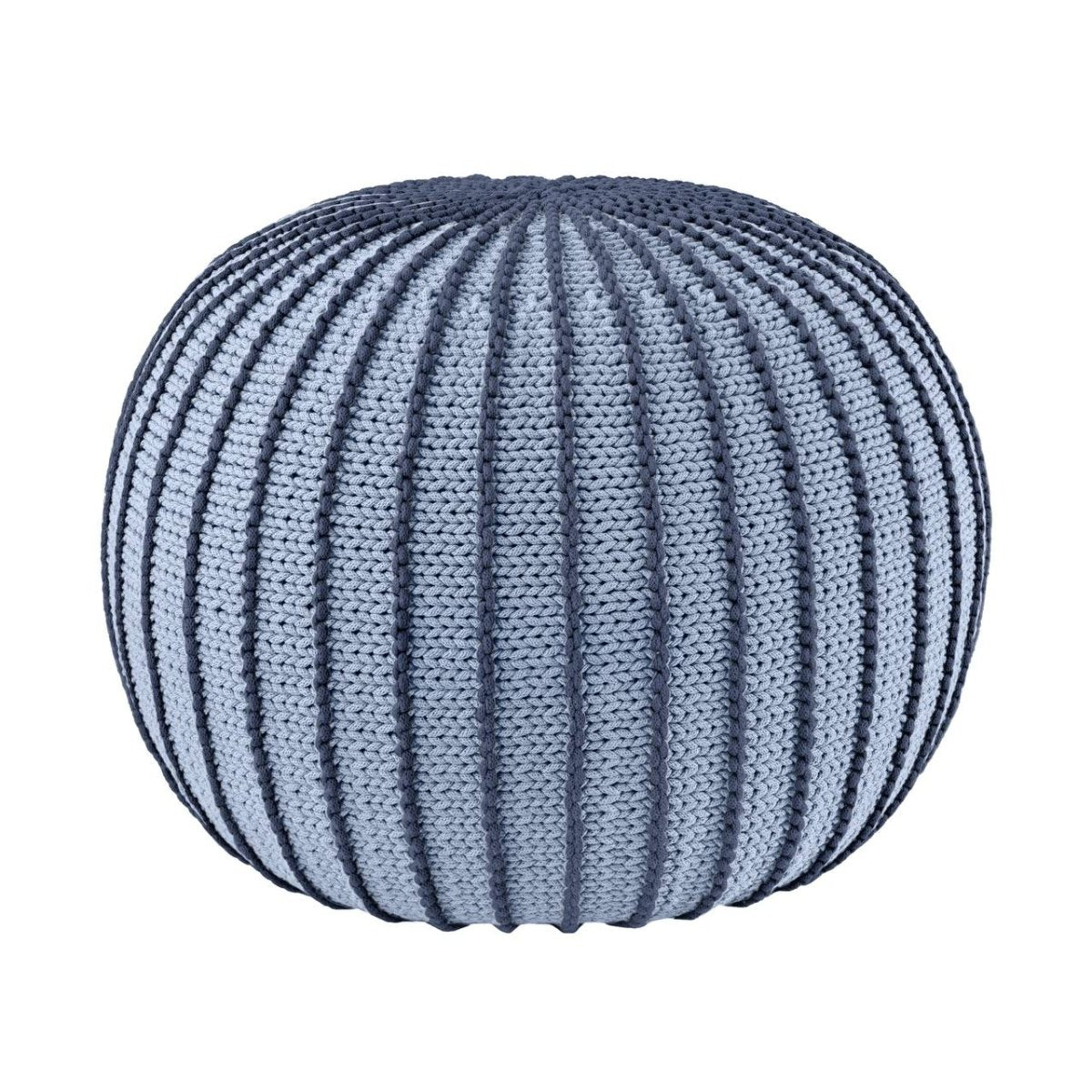 Knitted pouffe ZIGGY | DENIM BLUE - Zuri House