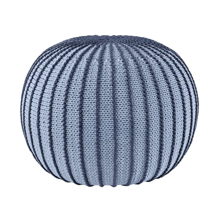 Knitted pouffe ZIGGY | DENIM BLUE - Zuri House