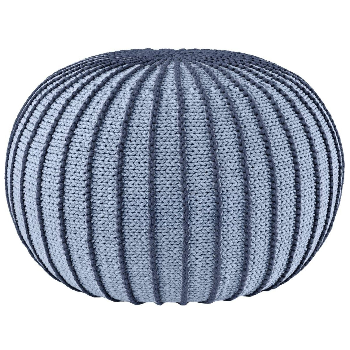 Knitted pouffe ZIGGY | DENIM BLUE - Zuri House