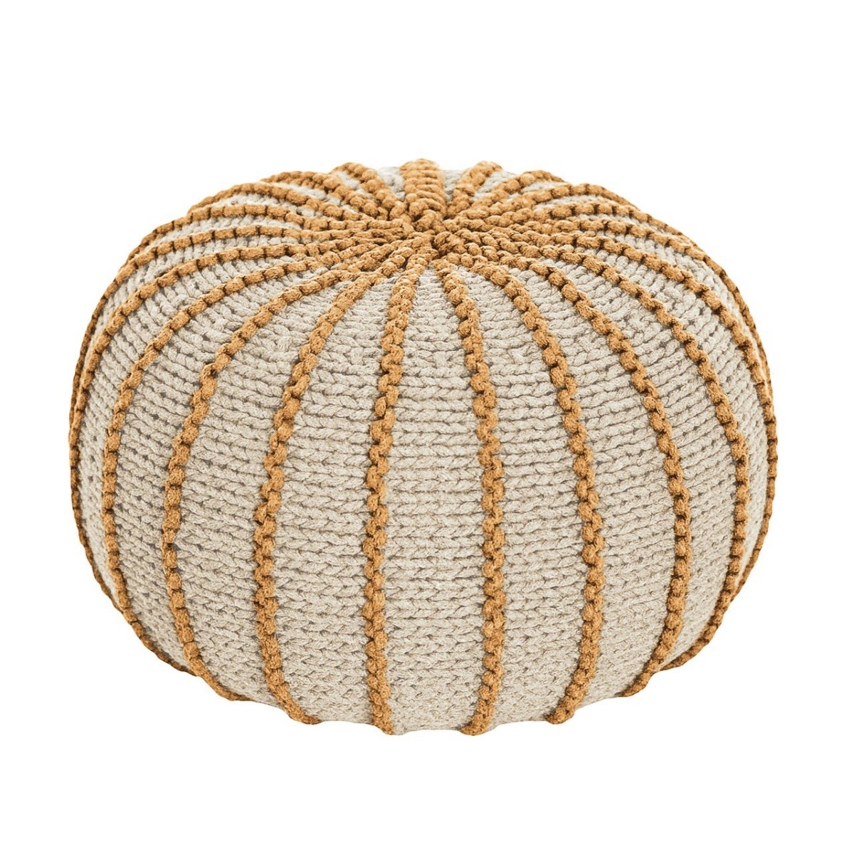 Knitted pouffe ZIGGY | MUSTARD - Zuri House