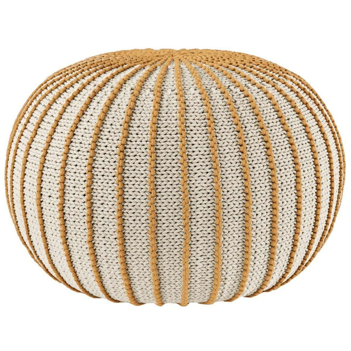 Knitted pouffe ZIGGY | MUSTARD - Zuri House