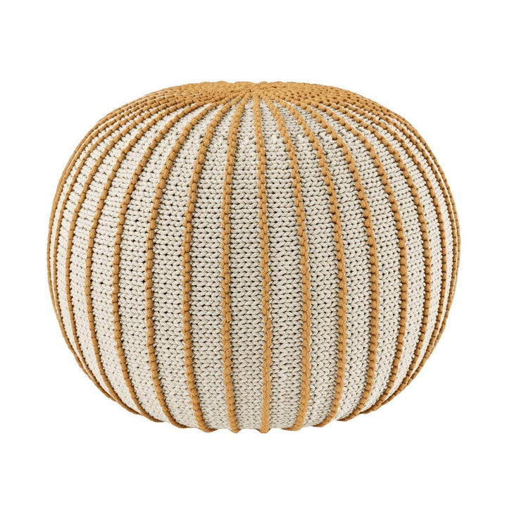 Knitted pouffe ZIGGY | MUSTARD - Zuri House