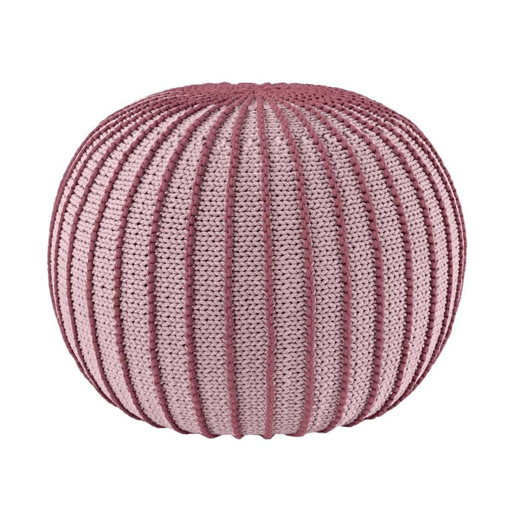Knitted pouffe ZIGGY | POWDER PINK - Zuri House