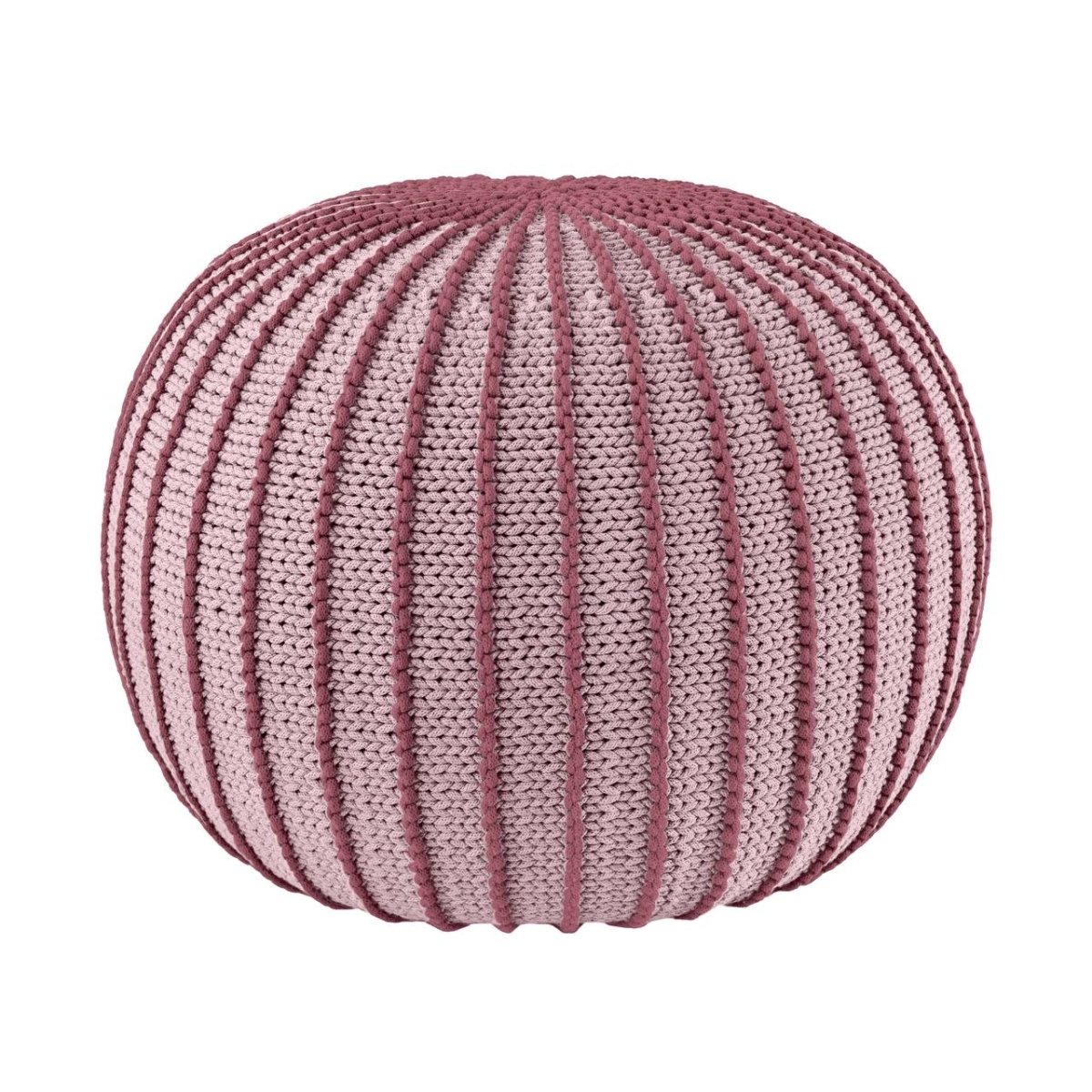 Knitted pouffe ZIGGY | POWDER PINK - Zuri House