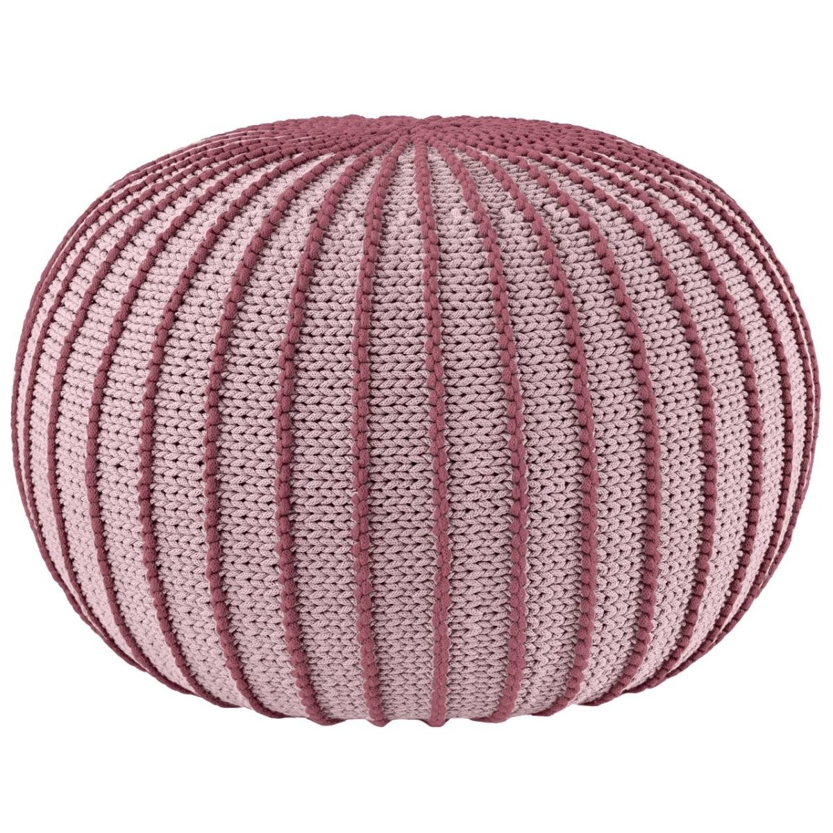 Knitted pouffe ZIGGY | POWDER PINK - Zuri House