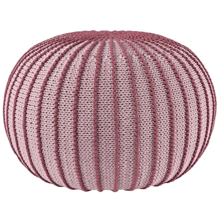 Knitted pouffe ZIGGY | POWDER PINK - Zuri House