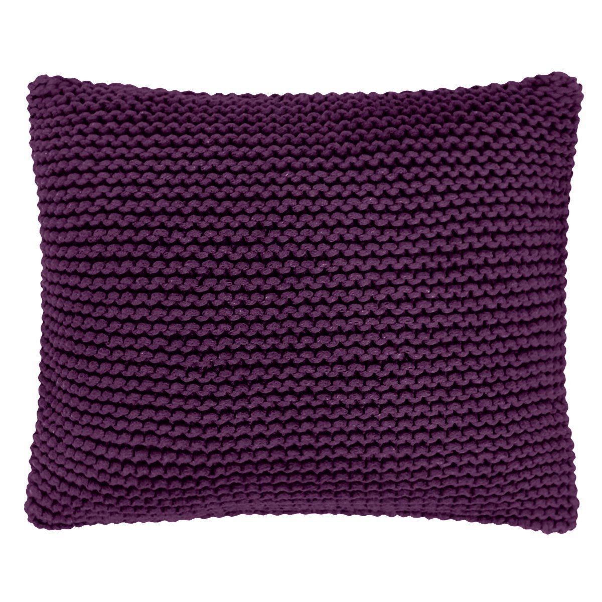 Knitted square cushion | AUBERGINE - Zuri House