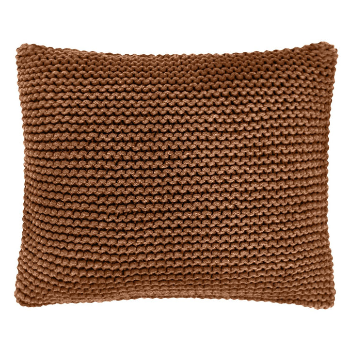 Knitted square cushion | CINNAMON - Zuri House