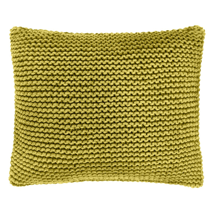 Knitted square cushion | GOLDEN KIWI - Zuri House