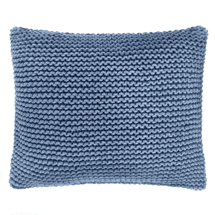 Knitted square cushion | LIGHT DENIM - Zuri House