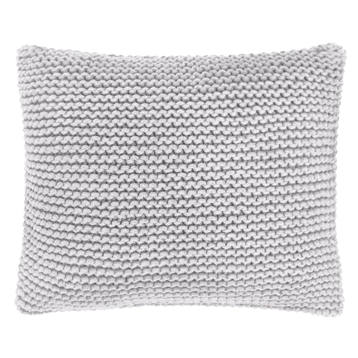Knitted square cushion | LIGHT GREY - Zuri House