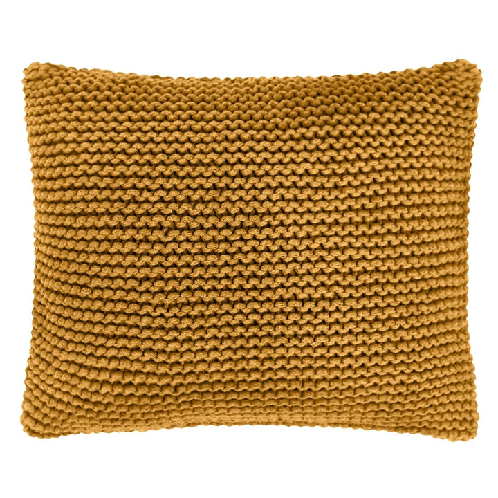 Knitted square cushion | MUSTARD - Zuri House