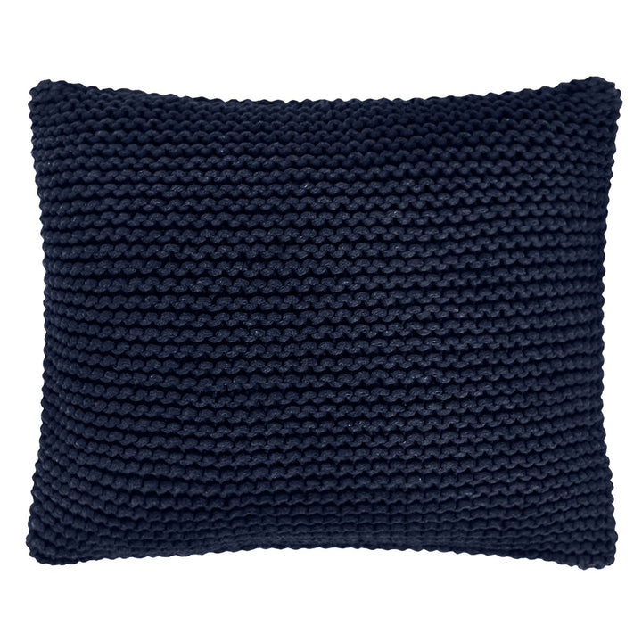 Knitted square cushion | NAVY BLUE - Zuri House