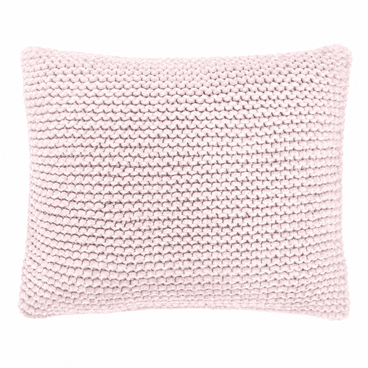 Knitted square cushion | PALE PINK - Zuri House