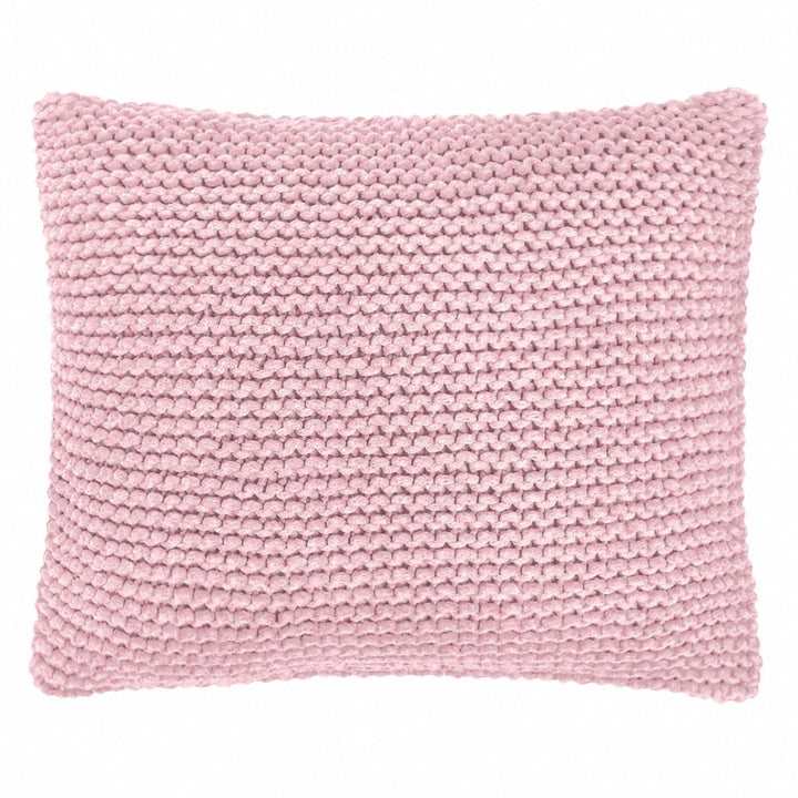 Knitted square cushion | POWDER PINK - Zuri House