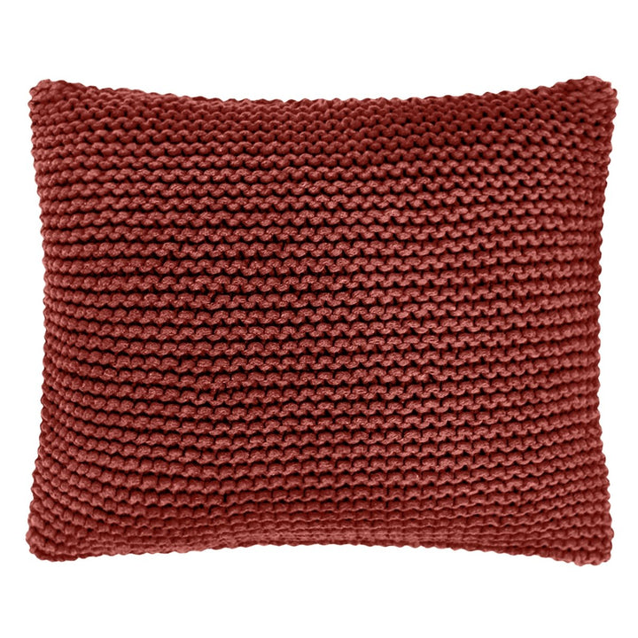 Knitted square cushion | TERRACOTTA - Zuri House