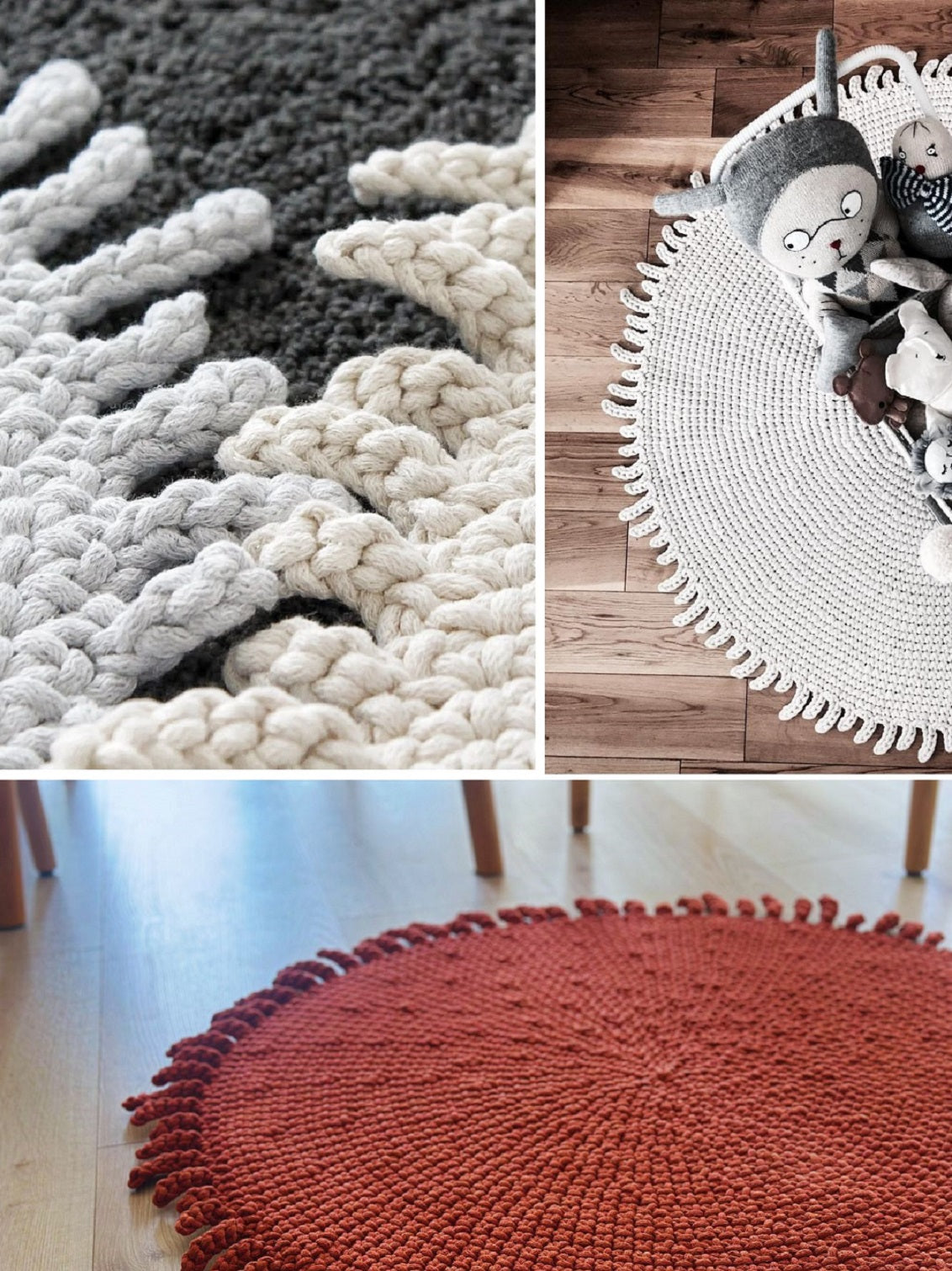 Crochet rug SUN | BEIGE - Zuri House