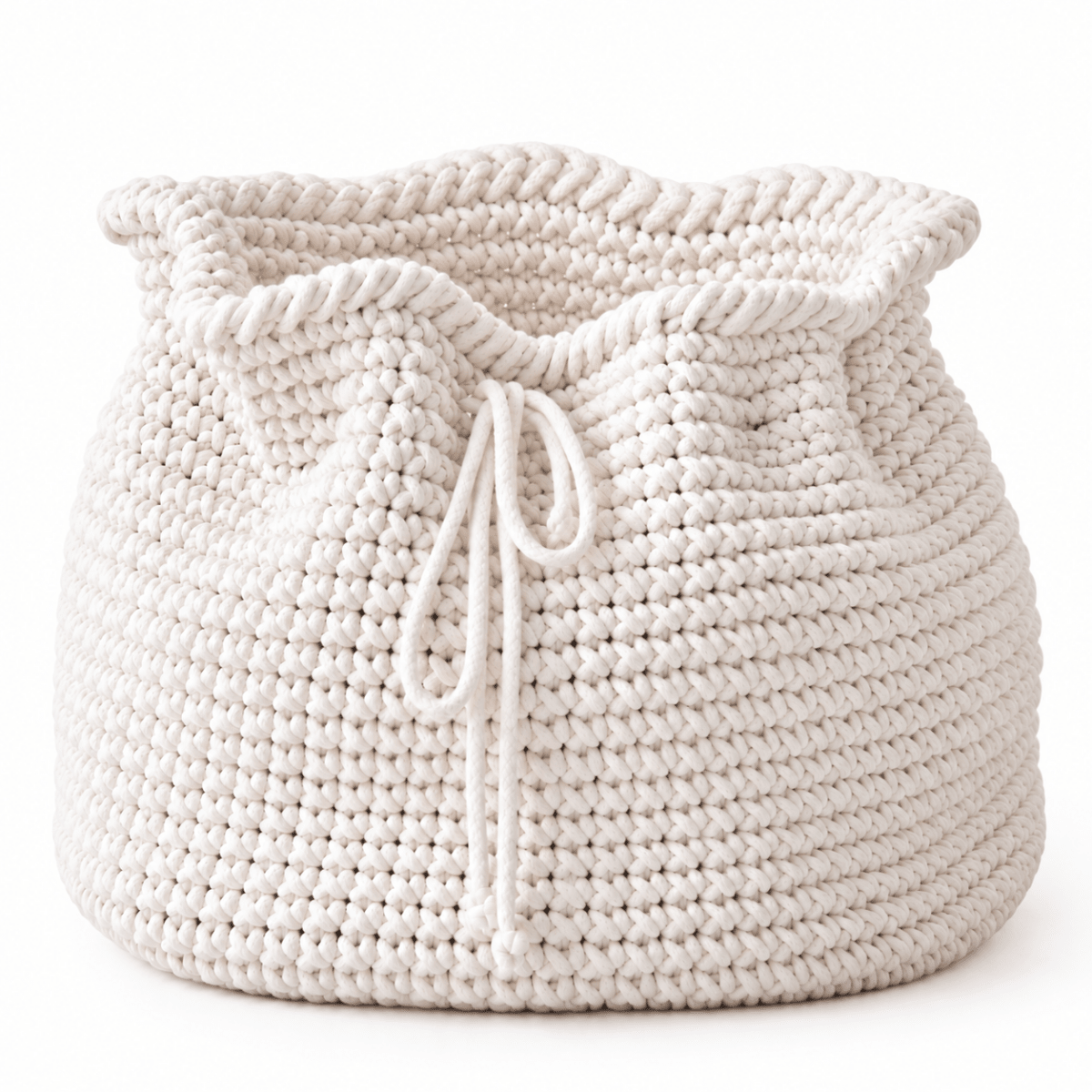 Large Crochet Santa Sack | IVORY - Zuri House