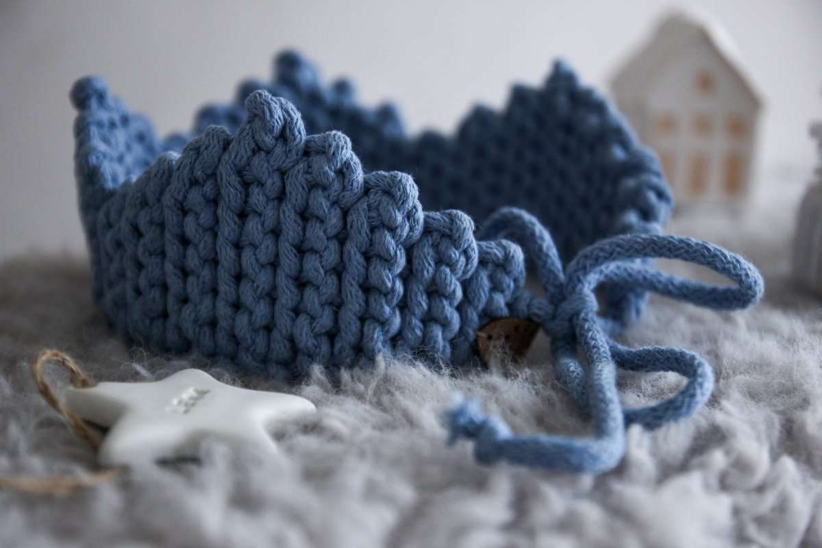 Natural cotton crown | blue - Zuri House