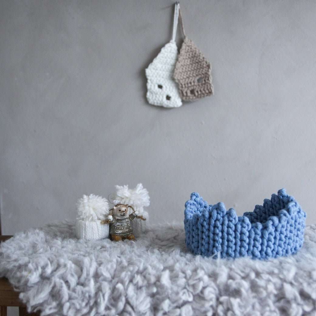 Natural cotton crown | blue - Zuri House