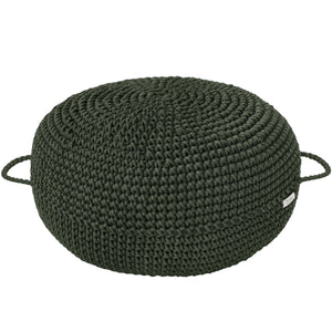 Crochet ottoman | OLIVE GREEN