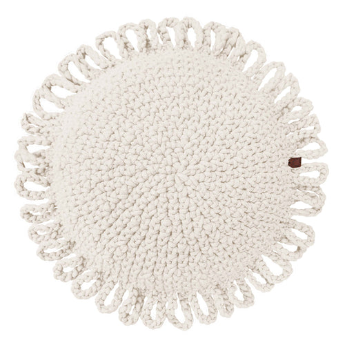 Crochet kids cushion FUN | IVORY