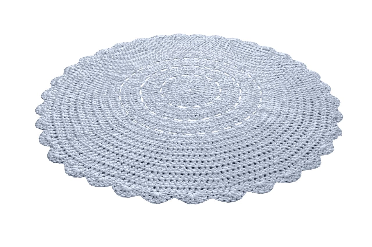 Crochet doily rug | BABY BLUE