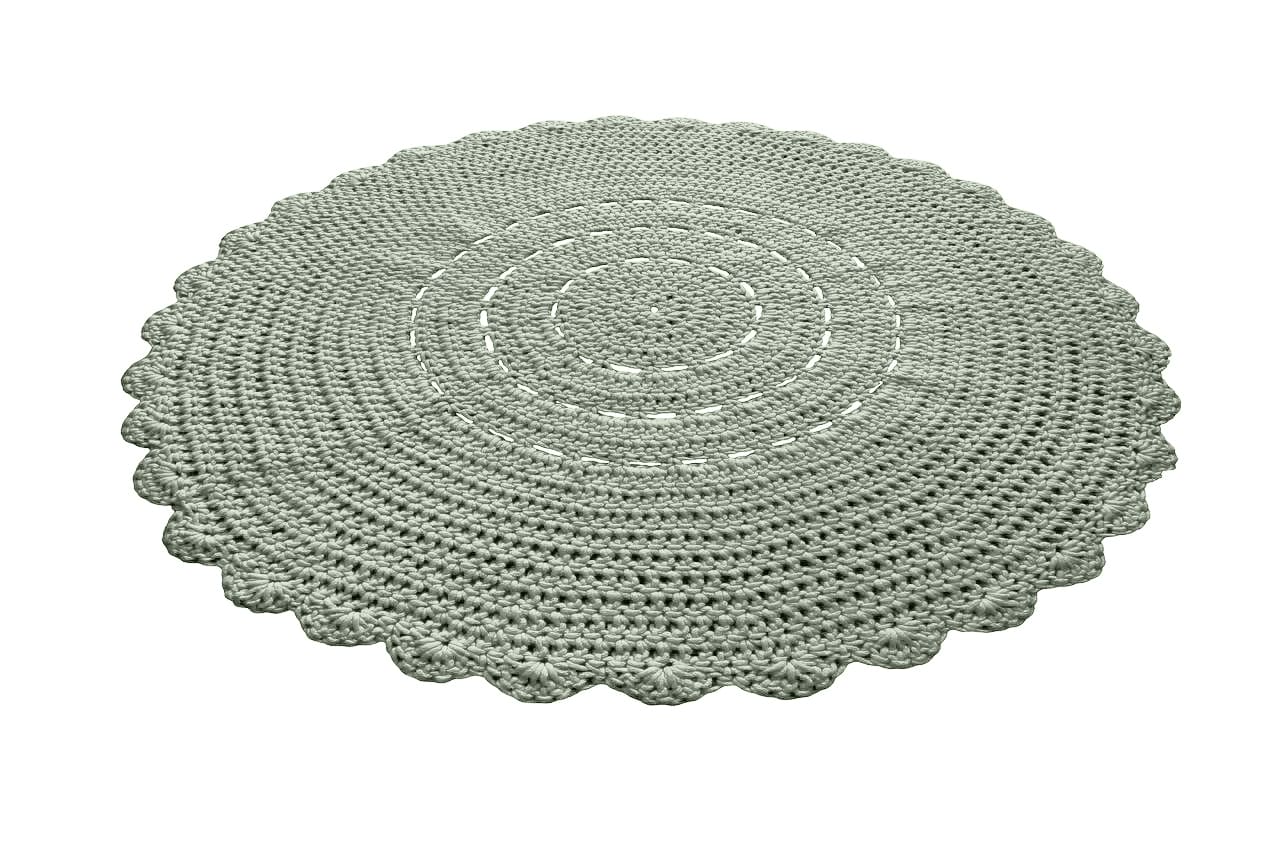 Crochet doily rug | LIGHT OLIVE