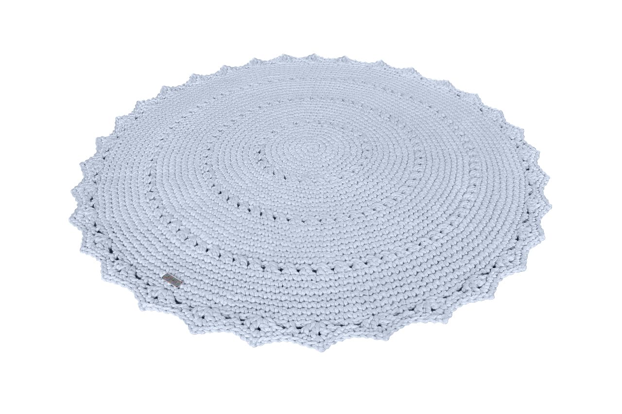 Crochet rug MANDALA | BABY BLUE