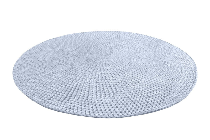 Crochet rug MOON | BABY BLUE