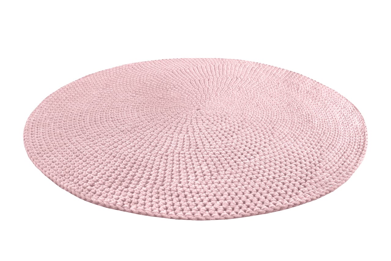 Crochet rug MOON | POWDER PINK