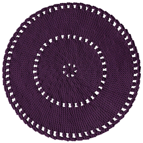 Crochet BOHO rug | AUBERGINE