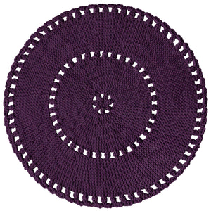 Crochet BOHO rug | AUBERGINE