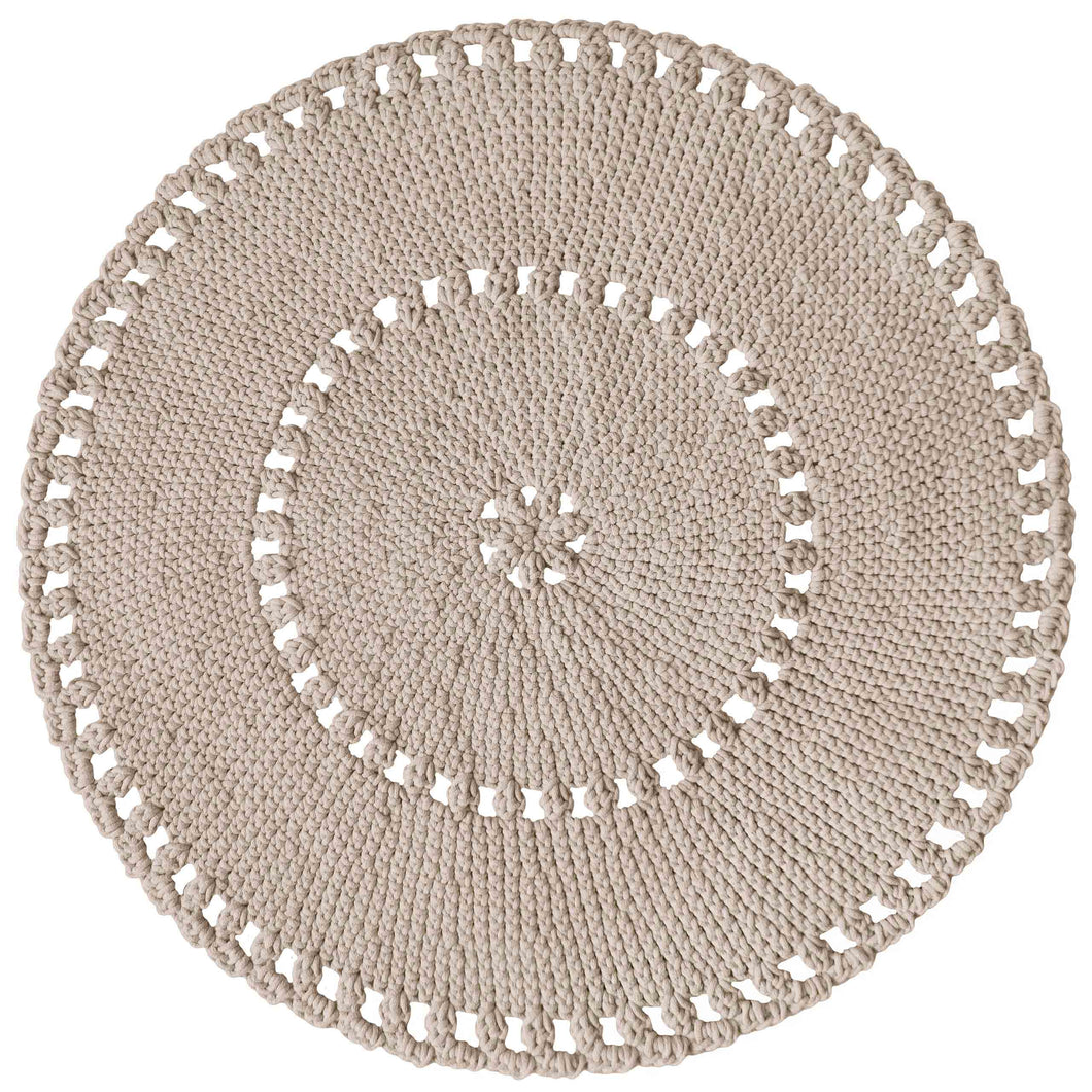 Crochet BOHO rug | BEIGE