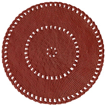 TERRACOTTA round cotton rug boho style