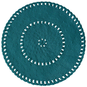 Crochet BOHO rug |  OCEAN BLUE