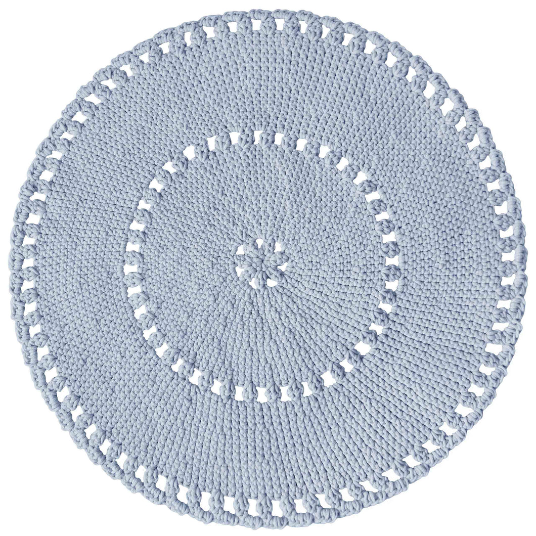 Crochet BOHO rug | BABY BLUE