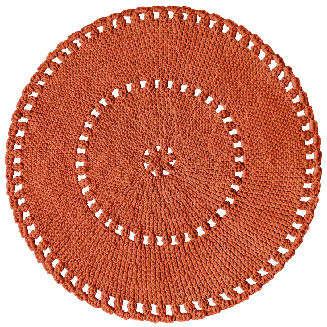 PUMPKIN round cotton rug