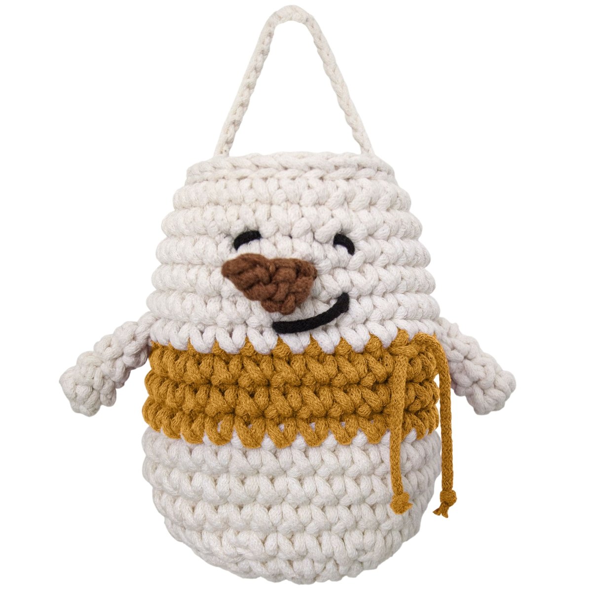 Snowman Hanging Basket | MUSTARD - Zuri House