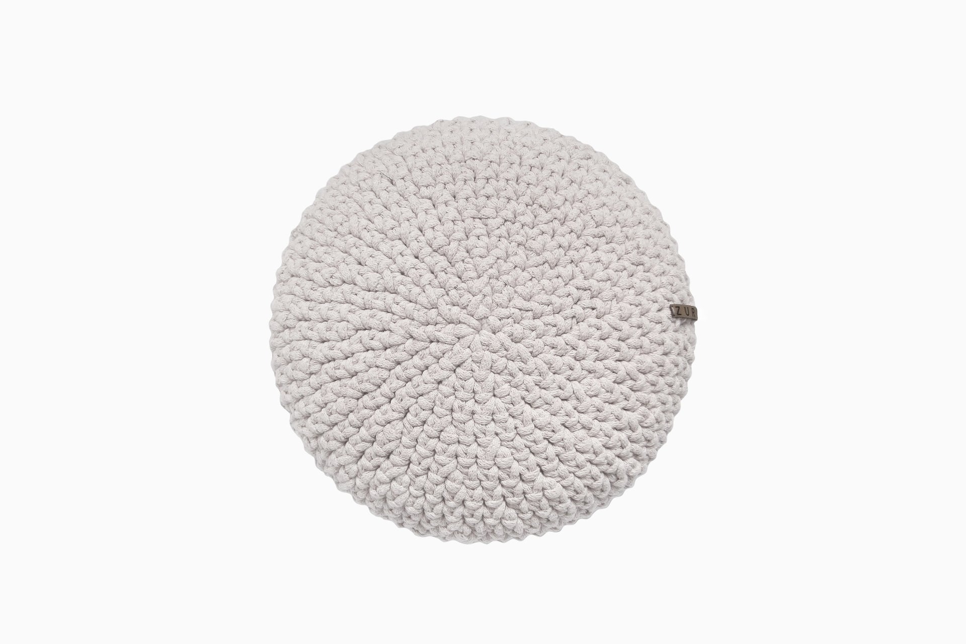 Crochet round cushion | OATMEAL - Zuri HouseAll Products,Cushions,SHOP