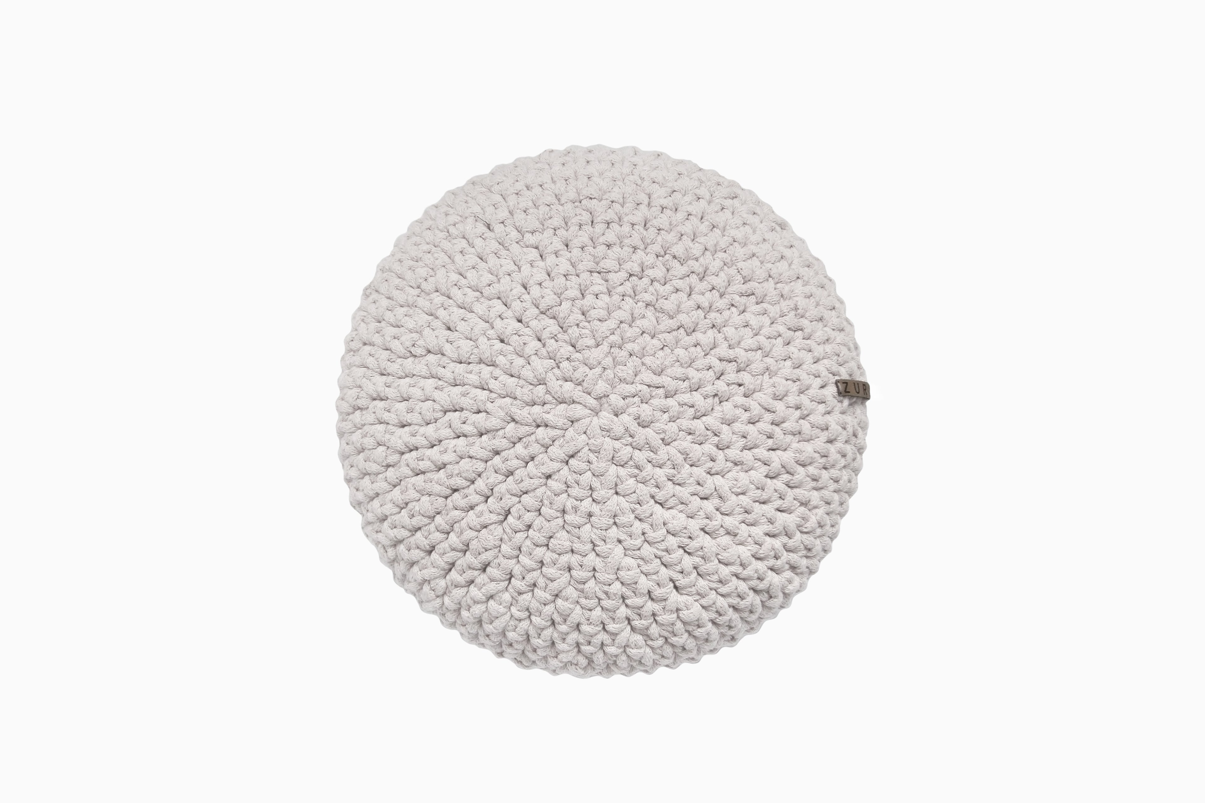 Crochet round cushion | OATMEAL - Zuri HouseAll Products,Cushions,SHOP