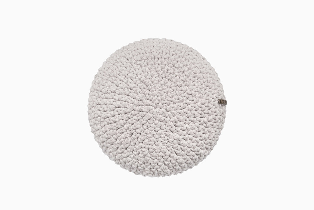 Crochet round cushion | OATMEAL